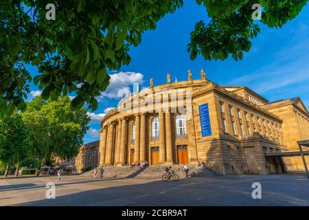 Staatstheater Stuttgart theatre in Oberer Schlossgarten or Upper Castle Garden, Stuttgart, Federal State Baden-Württemberg, South Germany, Europe Stock Photo