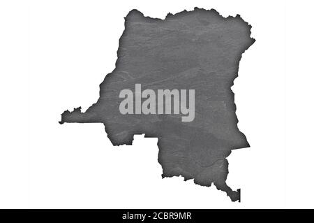Map of Republic of the Congo on dark slate Stock Photo - Alamy