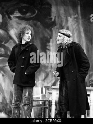 LITTLE MALCOLM AND HIS STRUGGLE AGAINST THE EUNUCHS by David Halliwell design: Anusia Nierdzik lighting: Derek Brown director: Peter James  Una Stubbs (Ann Gedge), Desmond McNamara (Malcolm Scrawdyke) The Young Vic, London SE1 04/05/1971 (c) Donald Cooper Stock Photo