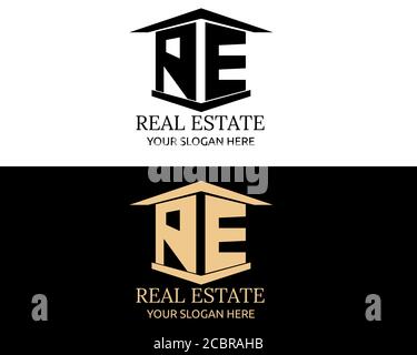 Illustration vector design of real estate logo template Stock Vector