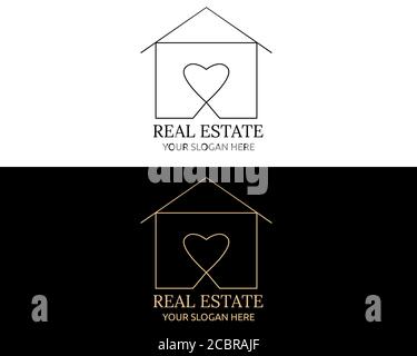 Illustration vector design of real estate logo template Stock Vector