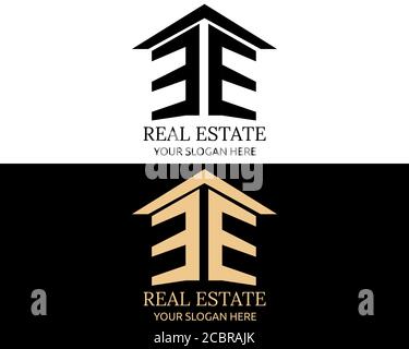Illustration vector design of real estate logo template Stock Vector