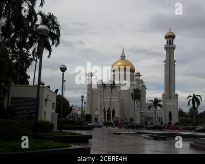 Sultan Omar Ali Saifuddin Mosque in Bandar Seri Begawan. Brunei. Stock Photo