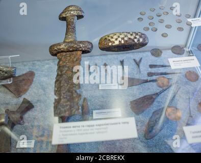 Ancient Carolingian sword from the archeology collection of the History ...
