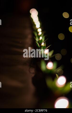 Happy Diwali - colorful decorating LED light for diwali  during diwali celebration, hanging lamp shades Stock Photo
