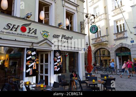 Japanese Restaurant (Shoya) ,  Am Platzl, Munich, Upper Bavaria, Germany Stock Photo