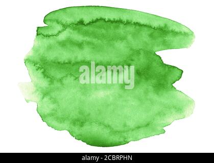 Green abstract watercolor stains. Watercolor background. Stock Photo