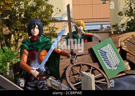 Entrance of Attack on Titan ( Shingeki no Kyojin ) /Race for Survival XR  Ride at Universal Studios japan Stock Photo - Alamy