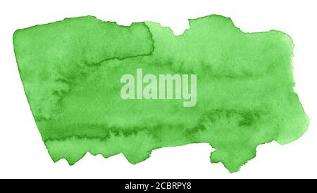 Green abstract watercolor stains. Watercolor background. Stock Photo