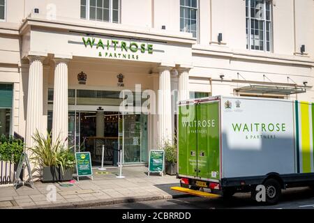 Waitrose supermarket and delivery truck, an upmarket British ...