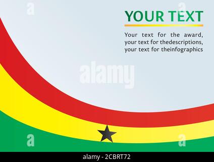 Flag of Ghana, the template for the award, an official document with the flag of Republic of Ghana Stock Vector