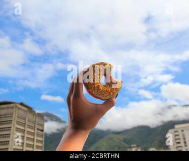 Delicious Colored Donuts Stock Photo