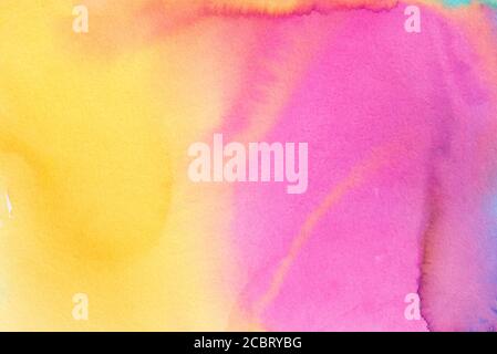 multicolored watercolor stained painted background texture Stock Photo