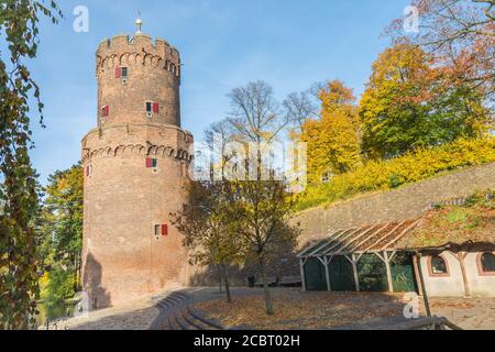 Kruittoren (Powder tower) at Kronenburgerpark in Nijmegen, The Netherlands Stock Photo