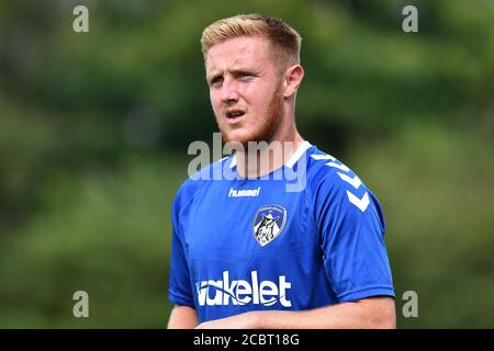 OLDHAM, ENGLAND - AUGUST 15TH Oldham Athletic's Davis Keillor Dunn in action during the Pre-season Friendly match between Oldham Athletic and Accrington Stanley at Chapel Road, Oldham on Saturday 15th August 2020. (Credit: Eddie Garvey | MI News) Credit: MI News & Sport /Alamy Live News Stock Photo