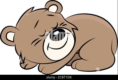 Cartoon teddy bear vector illustration for children Stock Vector