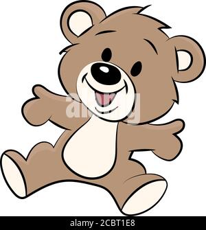 Cartoon teddy bear vector illustration for children Stock Vector