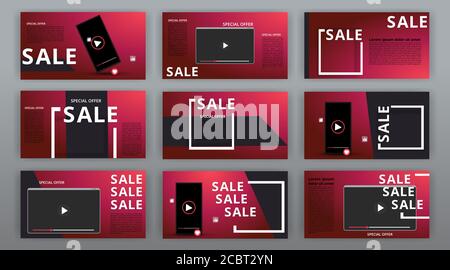 Trendy website templates, minimal presentation design. Multipurpose template for presentation slide, brochure cover, flyer and leaflet, corporate repo Stock Vector