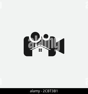 home studio movie or photography logo design Stock Vector