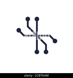 electronic circuit icon, vector simple illustration Stock Vector Image ...