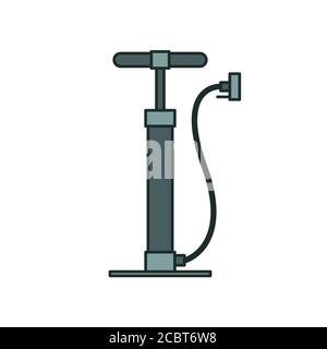 bicycle pump line icon, vector simple illustration Stock Vector