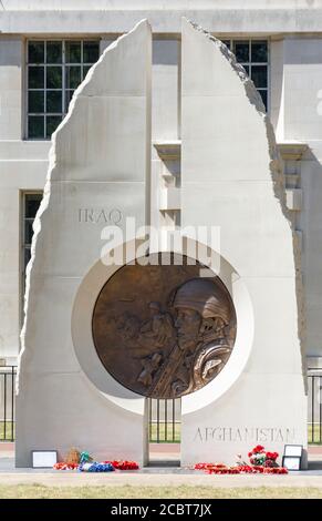 The Iraq & Afghanistan War Monument in Victoria Embankment Gardens, Victoria Embankment, City of Westminster, Greater London, England, United Kingdom Stock Photo