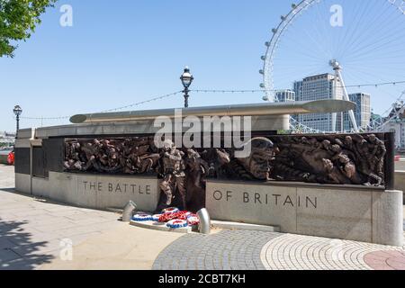The Battle of Britain Memorial, Victoria Embankment, City of Westminster, Greater London, England, United Kingdom Stock Photo