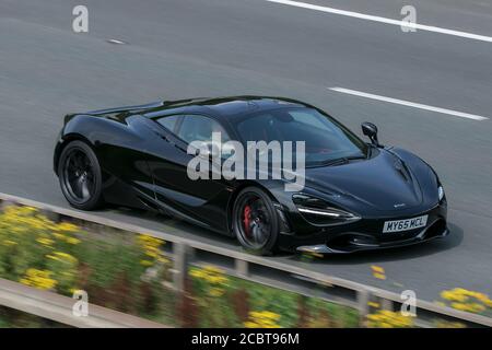 2018 black Mclaren 720S V8 S-A V8-powered, mid-engined, rear-drive ...