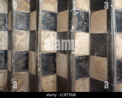Curved chessboard surface. This is an art background image Stock Photo