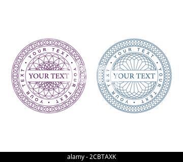 Set of round seals Stock Vector