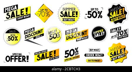 Sale, discount typography - vector illustration Stock Vector