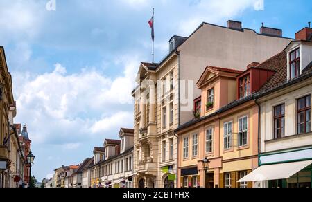 Beautiful facades of ancient buildings in the old town of Potsdam, Germany Stock Photo