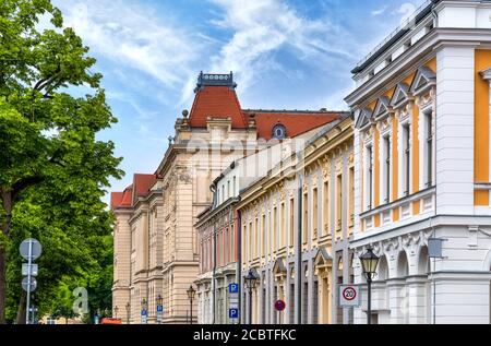 Beautiful facades of ancient buildings in the old town of Potsdam, Germany Stock Photo