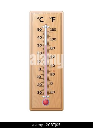 Wooden thermometer for air temperature measurement