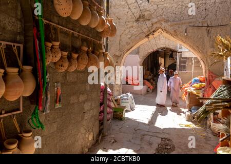 Pottery sales at the Nizwa fort stock photo Stock Photo