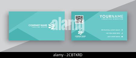 green tosca business card design . abstract modern style Stock Vector