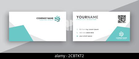green tosca business card design . abstract modern style Stock Vector