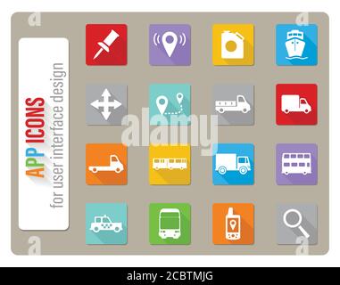 Navigation simply icons Stock Vector