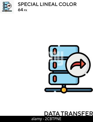 Data transfer Special lineal color vector icon. Data transfer icons for your business project Stock Vector