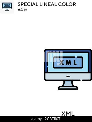 Xml Special lineal color vector icon. Xml icons for your business project Stock Vector