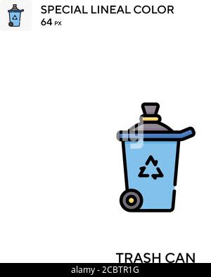 Trash can Special lineal color vector icon. Trash can icons for your business project Stock Vector