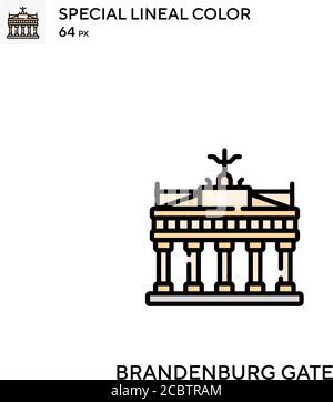 Brandenburg gate Special lineal color vector icon. Brandenburg gate ...