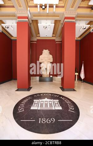 ISTANBUL, TURKEY - AUGUST 01, 2020: Entrance hall of Istanbul Archaeology Museum Stock Photo