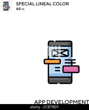 App development Special lineal color vector icon. App development icons for your business project Stock Vector