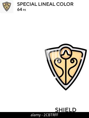 Shield Special lineal color icon. Illustration symbol design template ...