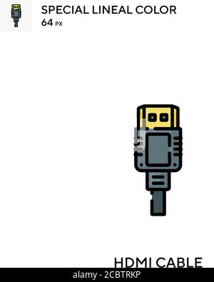 Hdmi cable Special lineal color vector icon. Hdmi cable icons for your business project Stock Vector