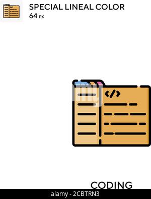 Coding Special lineal color vector icon. Coding icons for your business project Stock Vector