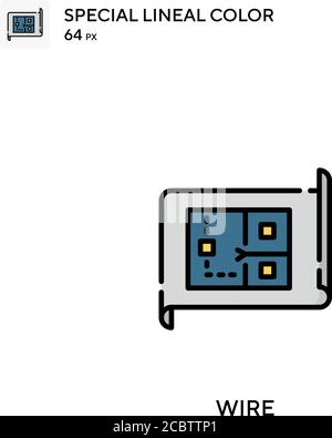 Wire Special lineal color vector icon. Wire icons for your business project Stock Vector