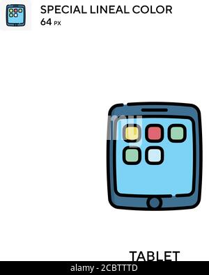 Tablet Special lineal color vector icon. Tablet icons for your business project Stock Vector