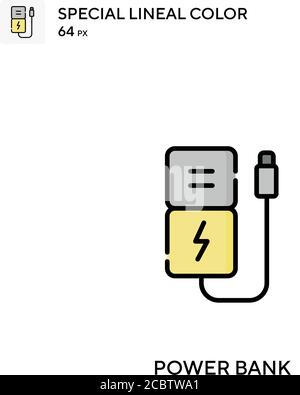 Power bank Special lineal color vector icon. Power bank icons for your business project Stock Vector